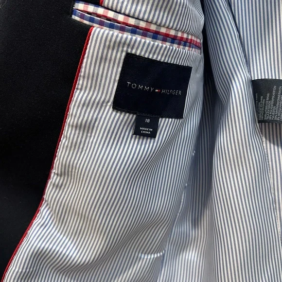 Tommy Hilfiger Boys Young Man Navy Suit, size 16 18 Jacket and Pants - Picture 4 of 10